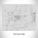 Rendered View of Sidney Montana Map Engraving on 20oz Stainless Steel Insulated Bottle with Bamboo Top