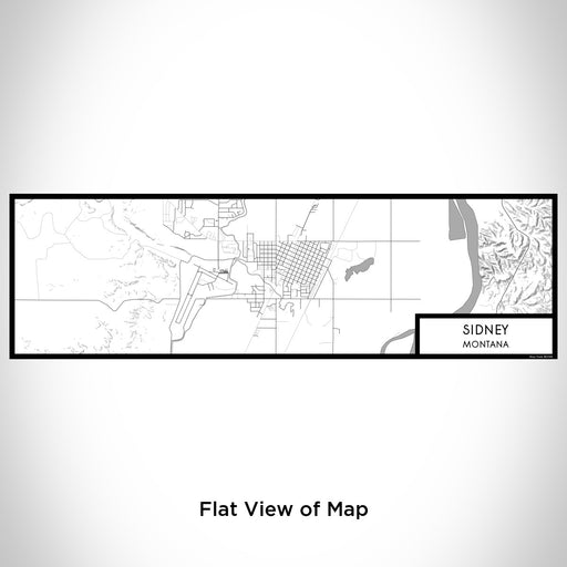 Flat View of Map Custom Sidney Montana Map Enamel Mug in Classic
