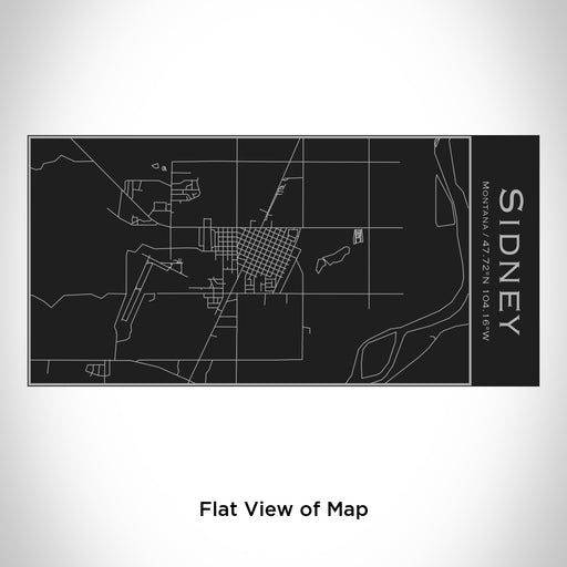 Rendered View of Sidney Montana Map Engraving on 17oz Stainless Steel Insulated Cola Bottle in Black
