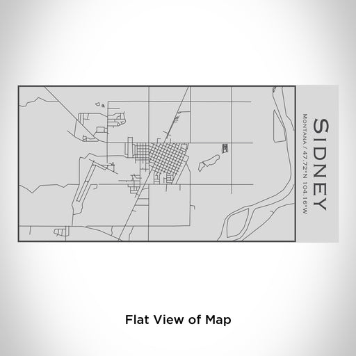 Rendered View of Sidney Montana Map Engraving on 17oz Stainless Steel Insulated Cola Bottle