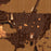 Sidney Montana Map Print in Ember Style Zoomed In Close Up Showing Details