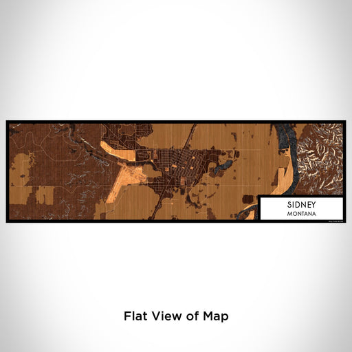 Flat View of Map Custom Sidney Montana Map Enamel Mug in Ember
