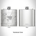 Rendered View of Sidney Montana Map Engraving on 6oz Stainless Steel Flask