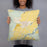 Person holding 18x18 Custom Sidney Montana Map Throw Pillow in Woodblock