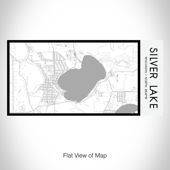 Rendered View of Silver Lake Wisconsin Map on 17oz Stainless Steel Insulated Bottle with printed classic style map