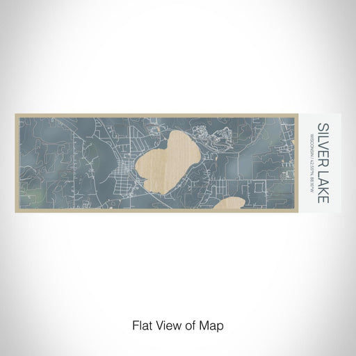 Rendered View of Silver Lake Wisconsin Map on 10oz Stainless Steel Insulated Cup in Afternoon with Sliding Lid