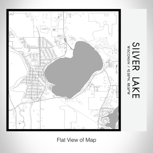 Rendered View of Silver Lake Wisconsin Map on 17oz Stainless Steel Insulated Tumbler in Classic Map Style