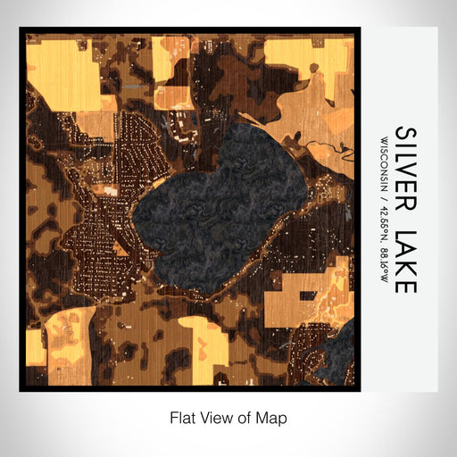 Rendered View of Silver Lake Wisconsin Map on 17oz Stainless Steel Insulated Tumbler in Ember Map Style