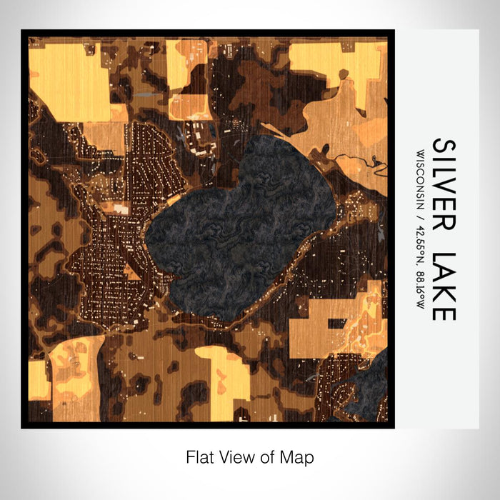 Rendered View of Silver Lake Wisconsin Map on 17oz Stainless Steel Insulated Tumbler in Ember Map Style