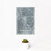 12x18 Silver Spring Maryland Map Print Portrait Orientation in Afternoon Style With Small Cactus Plant in White Planter