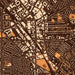 Silver Spring Maryland Map Print in Ember Style Zoomed In Close Up Showing Details