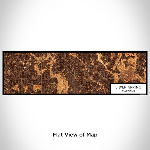 Flat View of Map Custom Silver Spring Maryland Map Enamel Mug in Ember