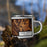 Right View Custom Silver Spring Maryland Map Enamel Mug in Ember on Grass With Trees in Background