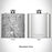 Rendered View of Silver Spring Maryland Map Engraving on 6oz Stainless Steel Flask