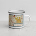 Right View Custom Silver Spring Maryland Map Enamel Mug in Woodblock