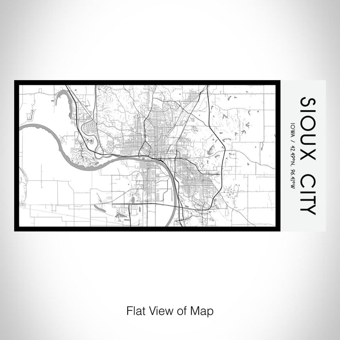 Rendered View of Sioux City Iowa Map on 17oz Stainless Steel Insulated Bottle with printed classic style map