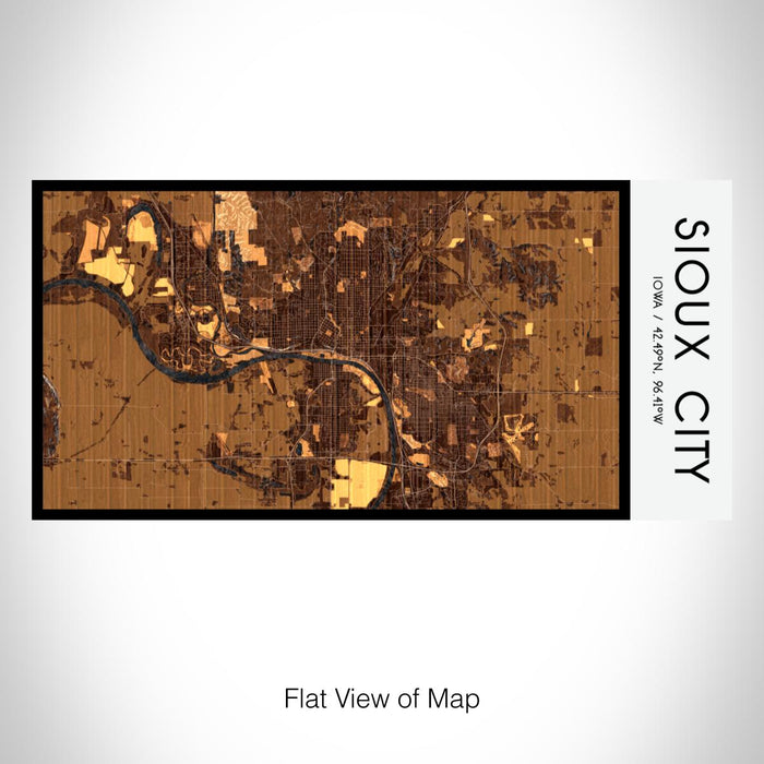 Rendered View of Sioux City Iowa Map on 17oz Stainless Steel Insulated Bottle with printed ember style map
