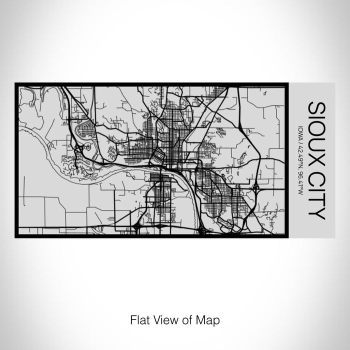 Rendered View of Sioux City Iowa Map on 17oz Stainless Steel Insulated Cola Bottle in Stainless