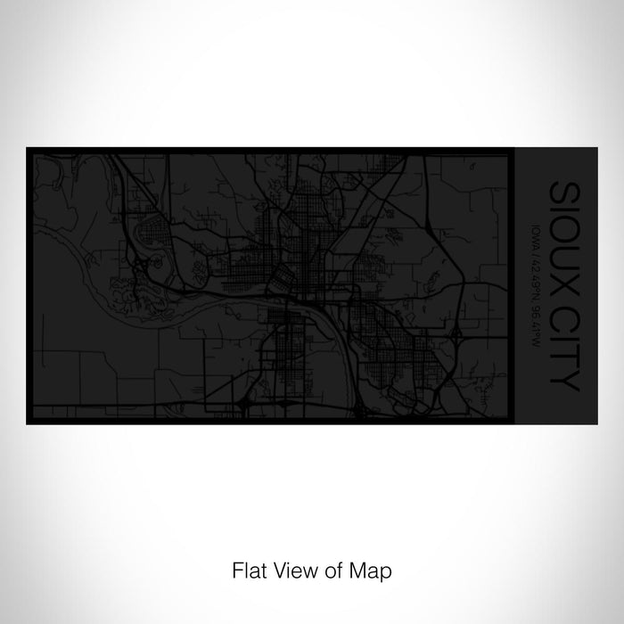 Rendered View of Sioux City Iowa Map on 17oz Stainless Steel Insulated Cola Bottle in Stainless in Matte Black