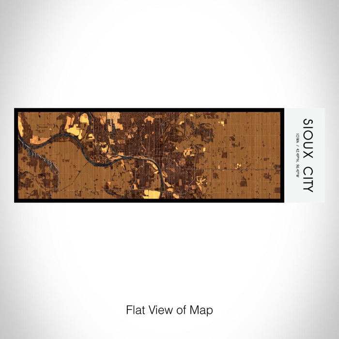 Rendered View of Sioux City Iowa Map on 10oz Stainless Steel Insulated Cup in Ember with Sliding Lid