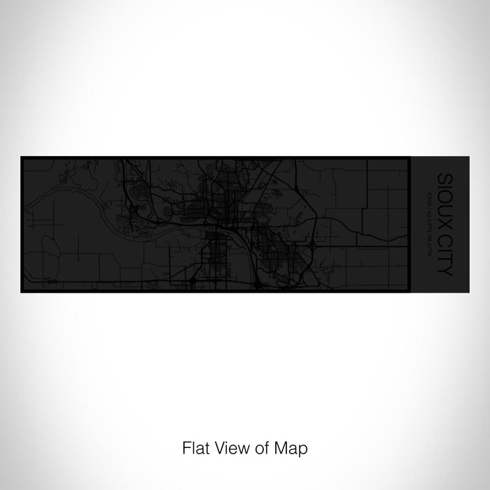 Rendered View of Sioux City Iowa Map on 10oz Stainless Steel Insulated Cup in Matte Black with Sliding Lid