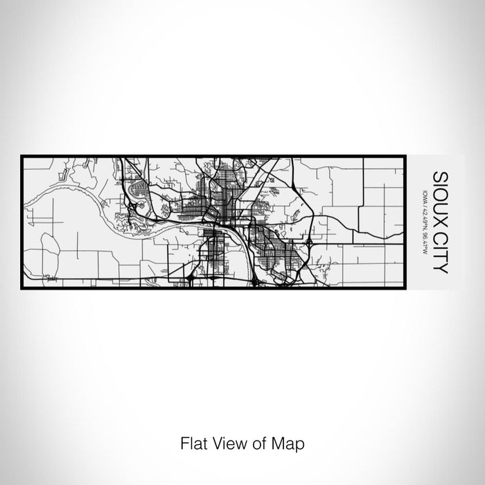 Rendered View of Sioux City Iowa Map on 10oz Stainless Steel Insulated Cup in Matte White with Sliding Lid