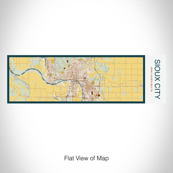 Rendered View of Sioux City Iowa Map on 10oz Stainless Steel Insulated Cup in Woodblock with Sliding Lid