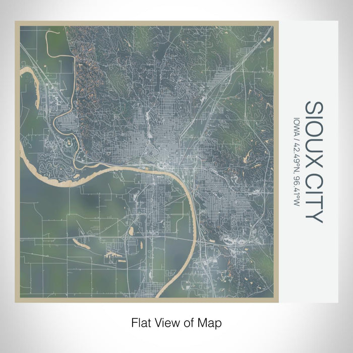 Rendered View of Sioux City Iowa Map on 17oz Stainless Steel Insulated Tumbler in Afternoon Map Style