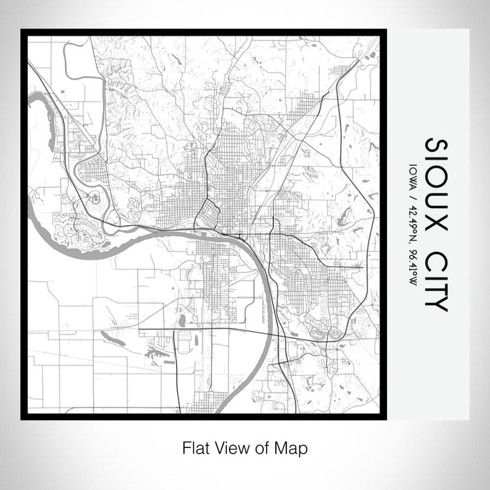 Rendered View of Sioux City Iowa Map on 17oz Stainless Steel Insulated Tumbler in Classic Map Style