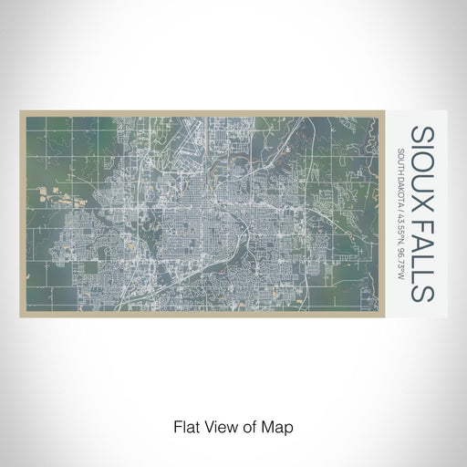 Rendered View of Sioux Falls South Dakota Map on 17oz Stainless Steel Insulated Bottle with printed afternoon style map