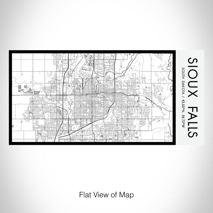 Rendered View of Sioux Falls South Dakota Map on 17oz Stainless Steel Insulated Bottle with printed classic style map