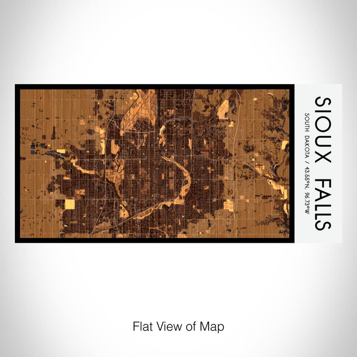 Rendered View of Sioux Falls South Dakota Map on 17oz Stainless Steel Insulated Bottle with printed ember style map