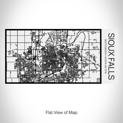 Rendered View of Sioux Falls South Dakota Map on 17oz Stainless Steel Insulated Cola Bottle in Stainless in Matte White