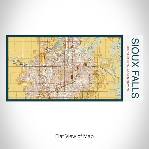 Rendered View of Sioux Falls South Dakota Map on 17oz Stainless Steel Insulated Bottle with printed woodblock style map