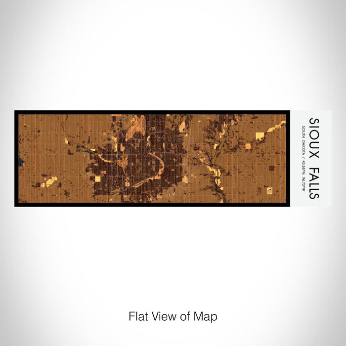 Rendered View of Sioux Falls South Dakota Map on 10oz Stainless Steel Insulated Cup in Ember with Sliding Lid