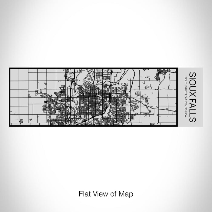 Rendered View of Sioux Falls South Dakota Map on 10oz Stainless Steel Insulated Cup with Sipping Lid