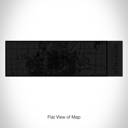 Rendered View of Sioux Falls South Dakota Map on 10oz Stainless Steel Insulated Cup in Matte Black with Sliding Lid