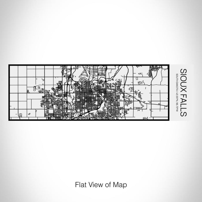 Rendered View of Sioux Falls South Dakota Map on 10oz Stainless Steel Insulated Cup in Matte White with Sliding Lid