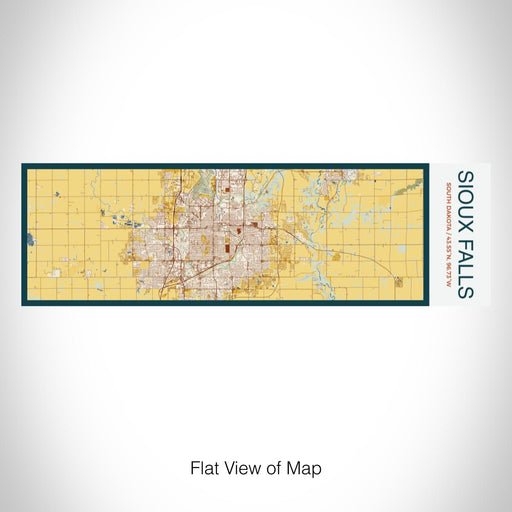 Rendered View of Sioux Falls South Dakota Map on 10oz Stainless Steel Insulated Cup in Woodblock with Sliding Lid