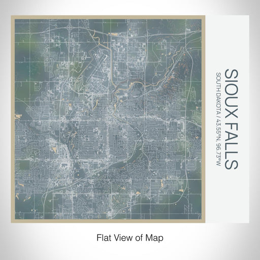 Rendered View of Sioux Falls South Dakota Map on 17oz Stainless Steel Insulated Tumbler in Afternoon Map Style
