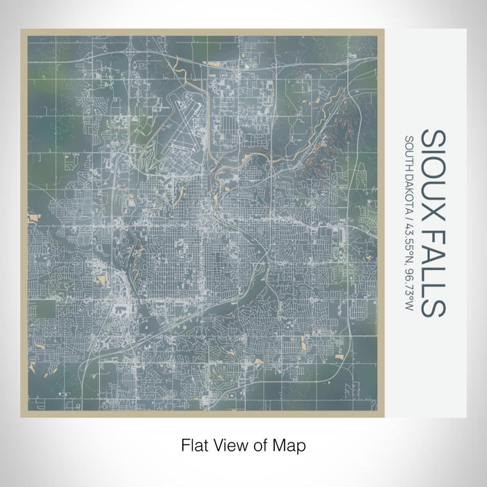 Rendered View of Sioux Falls South Dakota Map on 17oz Stainless Steel Insulated Tumbler in Afternoon Map Style