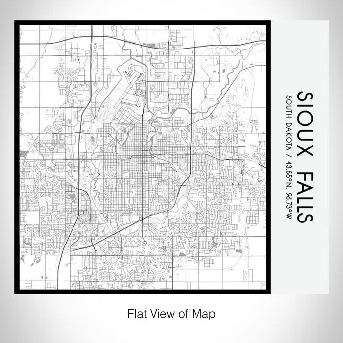 Rendered View of Sioux Falls South Dakota Map on 17oz Stainless Steel Insulated Tumbler in Classic Map Style