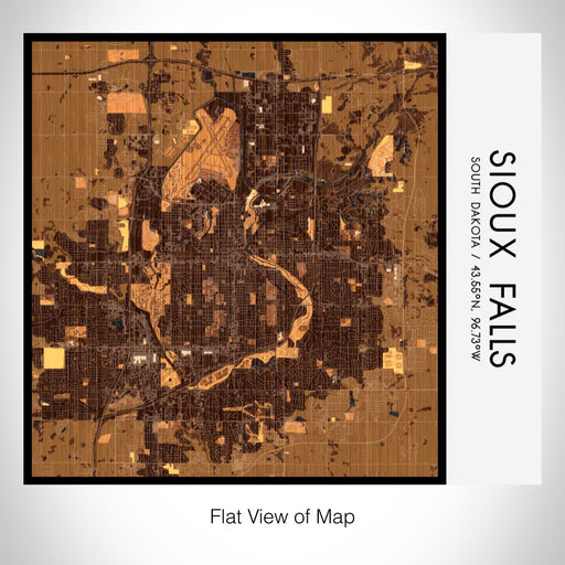 Rendered View of Sioux Falls South Dakota Map on 17oz Stainless Steel Insulated Tumbler in Ember Map Style