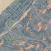 Sistersville West Virginia Map Print in Afternoon Style Zoomed In Close Up Showing Details