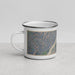 Left View Custom Sistersville West Virginia Map Enamel Mug in Afternoon