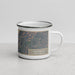 Right View Custom Sistersville West Virginia Map Enamel Mug in Afternoon