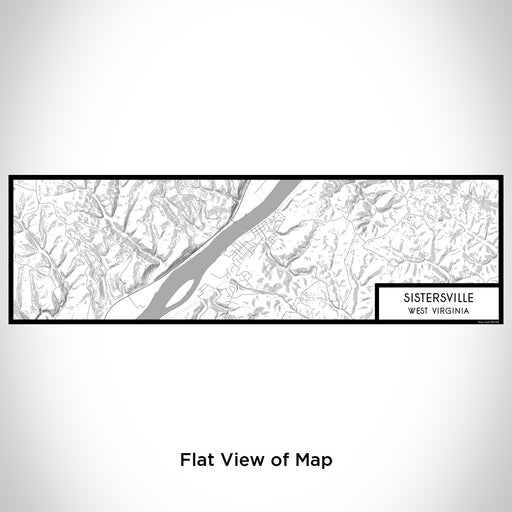 Flat View of Map Custom Sistersville West Virginia Map Enamel Mug in Classic