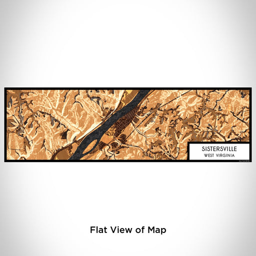Flat View of Map Custom Sistersville West Virginia Map Enamel Mug in Ember