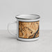 Left View Custom Sistersville West Virginia Map Enamel Mug in Ember