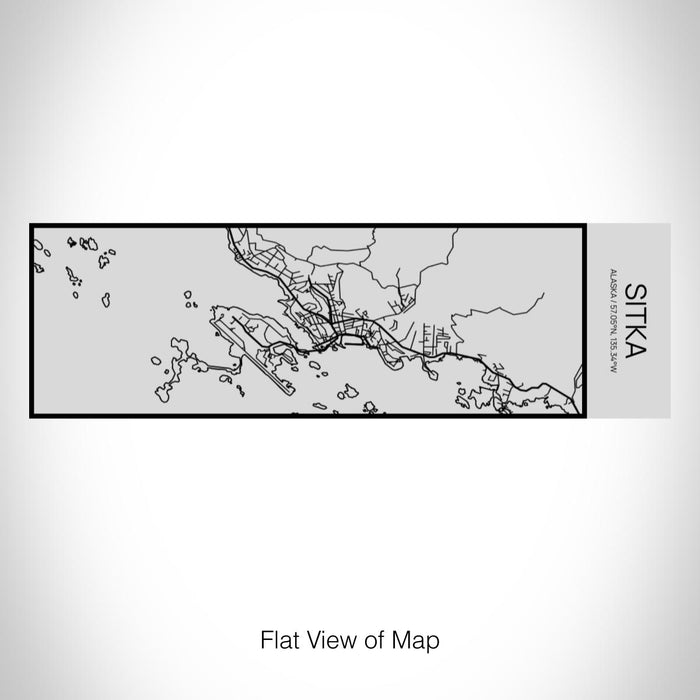 Rendered View of Sitka Alaska Map on 10oz Stainless Steel Insulated Cup with Sipping Lid